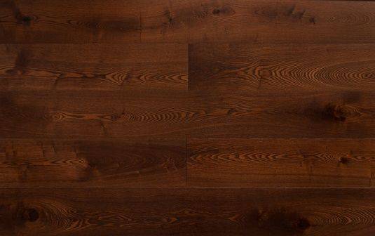 Паркетная доска AmberWood Коллекция КЛАССИКА Ясень (снят) Шоколад, браш, лак 1860х189х14 мм